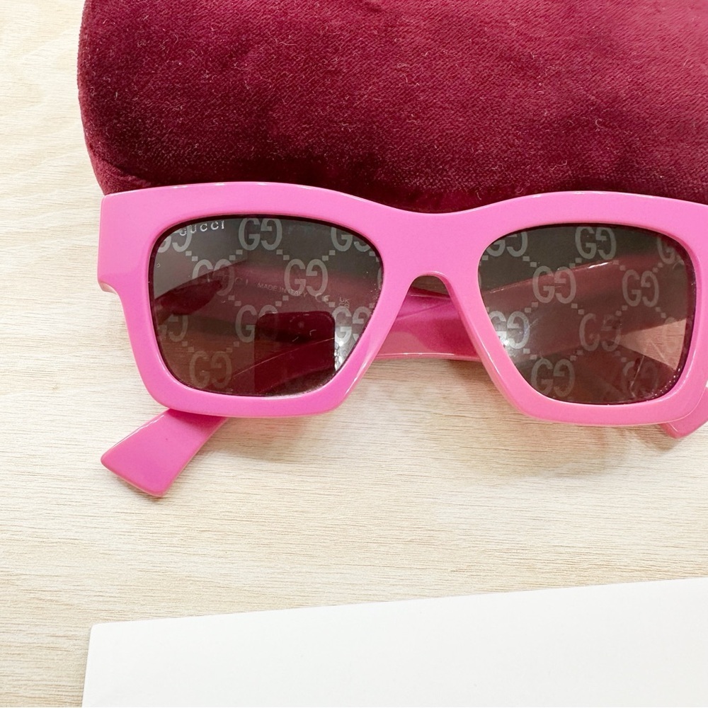 New authentic GUCCI Acetate Square Frame Sunglasses - Picture 9 of 11